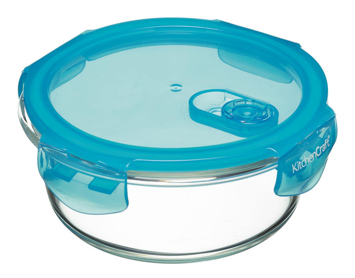 KitchenCraft - Round Glass Food Store Container 600ml Food Containers | Snape & Sons