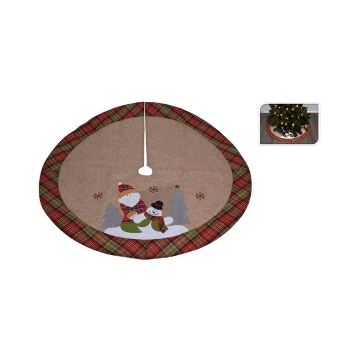 Koopman - Tree Skirt Santa/ Snowman 90cm Tree Decorations | Snape & Sons