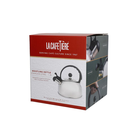 La Cafetiere - Stainless Steel 1.3L Whistling Kettle Stove Top Kettles | Snape & Sons