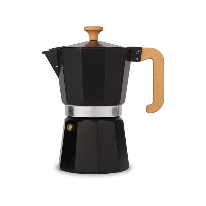 La Cafetiere - Venice 6 Cup Black Espresso Moka Pot 290ml Espresso Makers | Snape & Sons