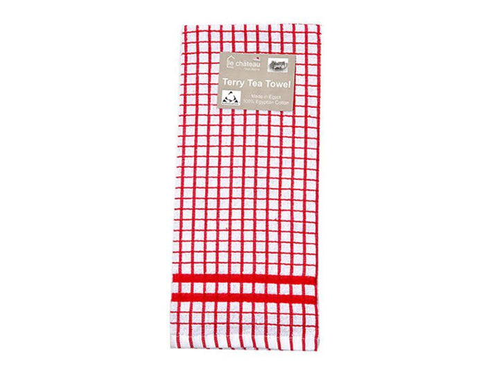 Le Chateau - Red Check Terry Tea Towel Tea Towels | Snape & Sons
