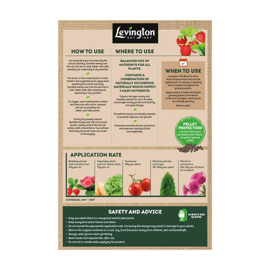 Levington - Fish, Blood & Bone 1.5kg Box Plant Feed | Snape & Sons