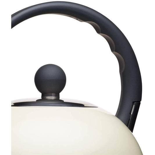 Living Nostalgia - Traditional Whistling Kettle Antique Cream Stove Top Kettles | Snape & Sons