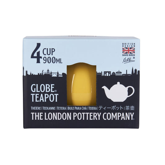 London Pottery - Globe Teapot 4 Cup New Yellow 900ml Teapots | Snape & Sons
