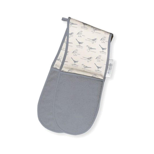 Double Oven Glove English Garden Birds