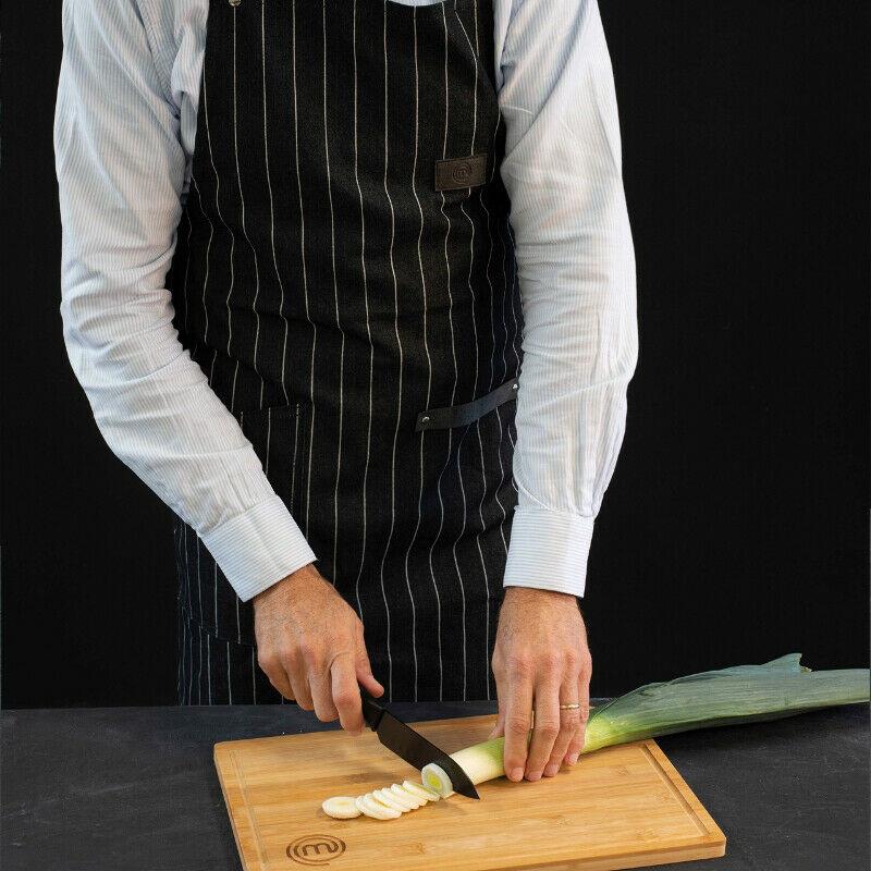 MasterChef Black Cotton Chef's Apron Aprons at Snape & Sons