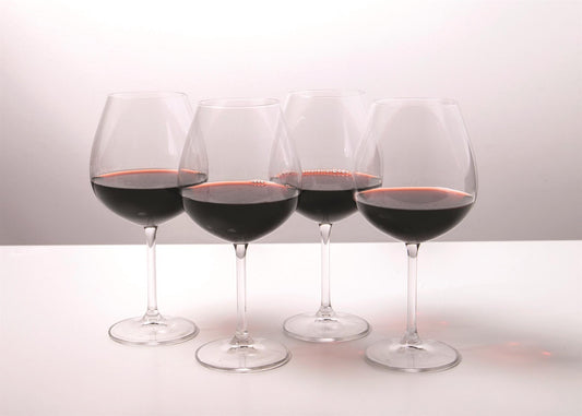 Julie Crystal Red Wine Glasses x4 710ml