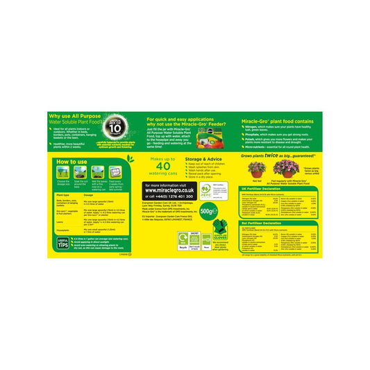 Miracle Gro - All Purpose Soluble Plant Food 500g Plant Feed | Snape & Sons