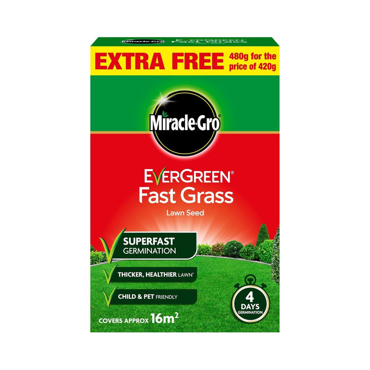 Miracle Gro - Evergreen Fast Grass Lawn Seed 480g Lawn Seed | Snape & Sons