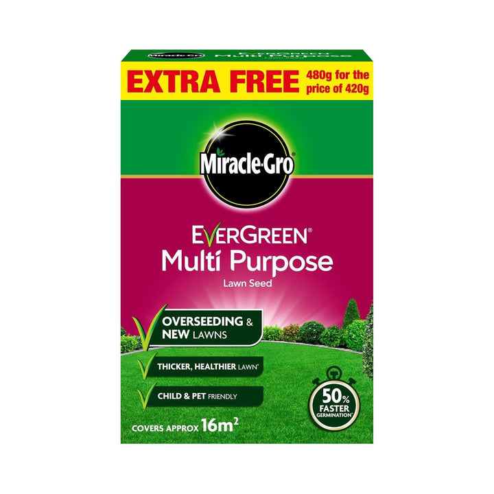 Miracle Gro - Evergreen Multi Purpose Lawn Seed 480g Lawn Seed | Snape & Sons