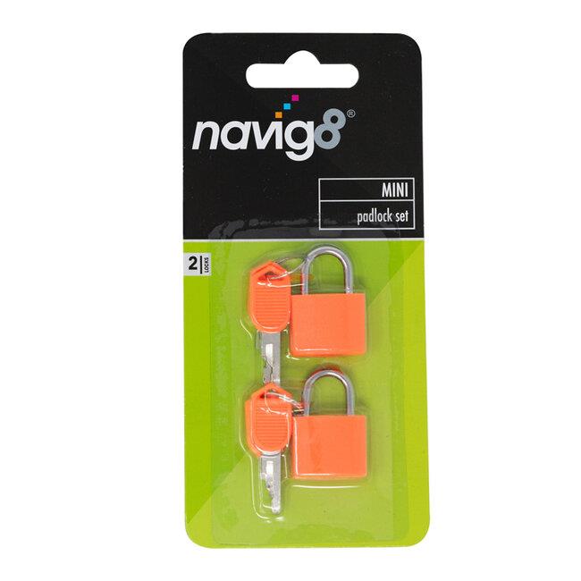Navig8 - Keyed Alike Luggage Padlock Set Padlocks | Snape & Sons
