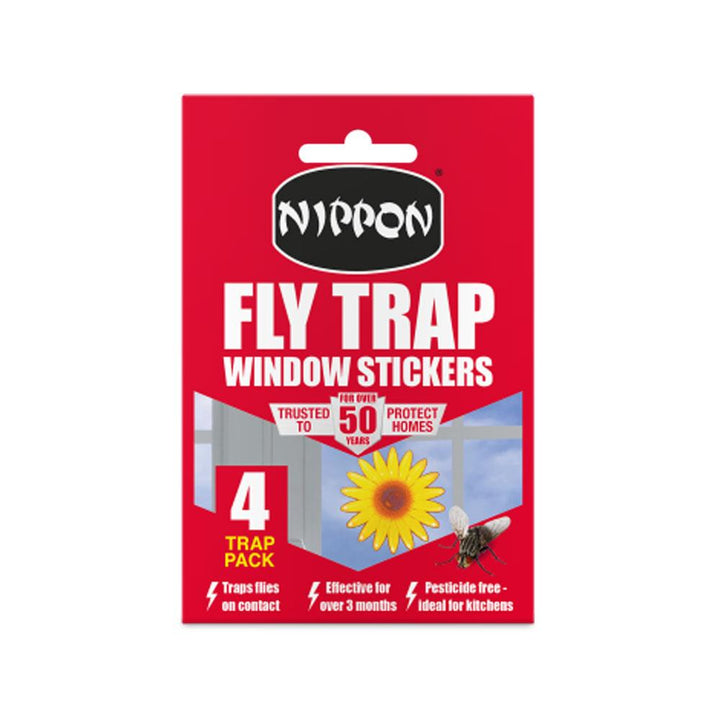 Nippon - Fly Trap window Stickers 4 Pack Insect Control | Snape & Sons