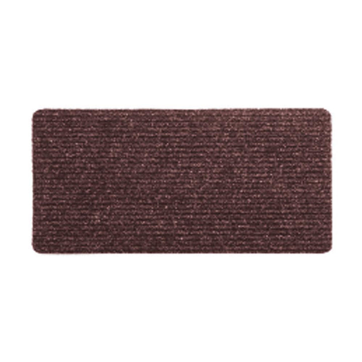 Novadura - No.2 Heavy Poly Rib Brown White Ribbed Doormats | Snape & Sons