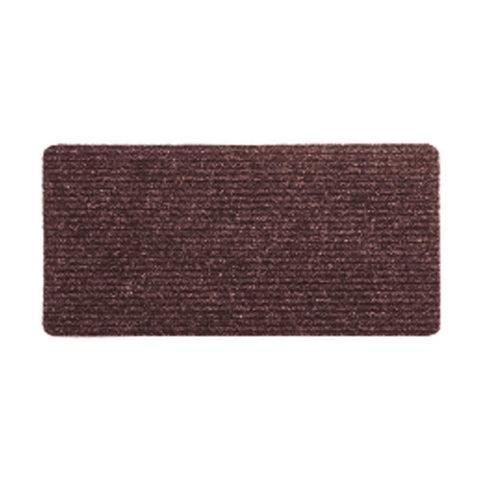 Novadura - No.3 Heavy Poly Rib Brown White Ribbed Doormats | Snape & Sons