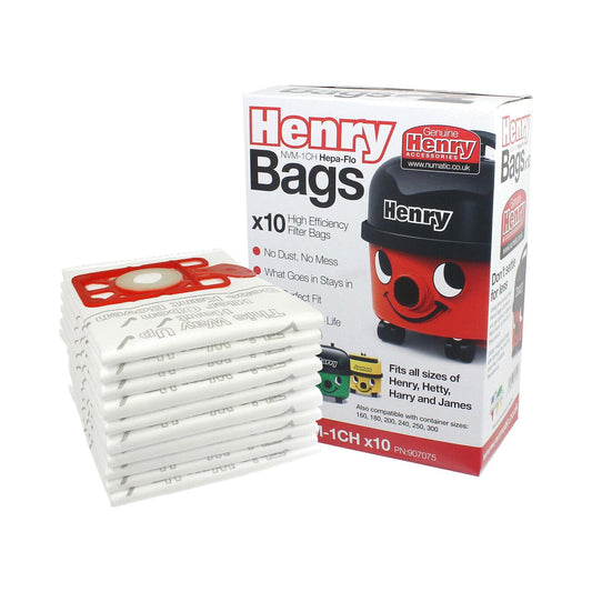 Numatic - Original Numatic Henry HEPA-FLO Dust Bags x10 Pack Vacuum Cleaner Dust Bags | Snape & Sons