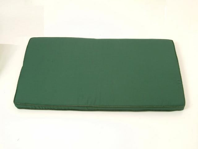 Outdoor Collection - Valanced 2 Seat Bench Cushion Green Seat Cushions & Pads | Snape & Sons
