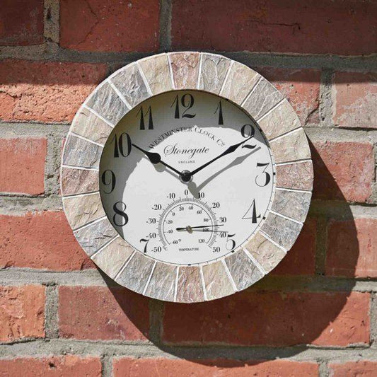 Outside In Design - Stonegate 10in Outdoor Wall Clock Wall Clocks | Snape & Sons