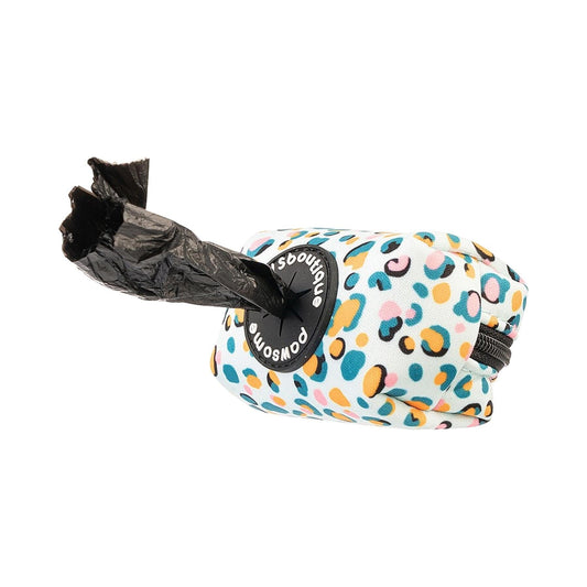 Blue Leopard Poo Bag Holder