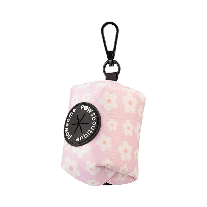 Pawsome Paws Boutique Pink Flower Poo Bag Holder Dog Poop Bags | Snape & Sons
