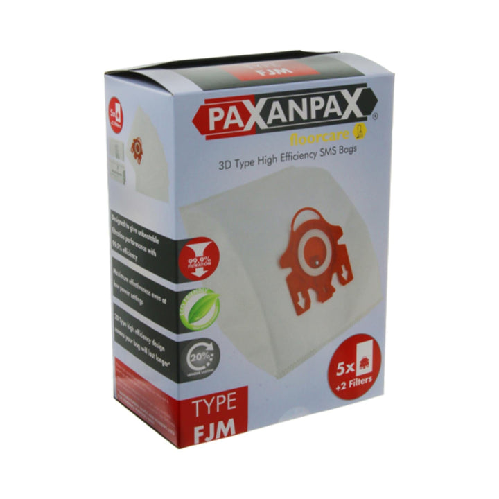 Paxanpax - Replica Miele FJM 3D 5x Vacuum Bags + 2x Filters Vacuum Cleaner Dust Bags | Snape & Sons