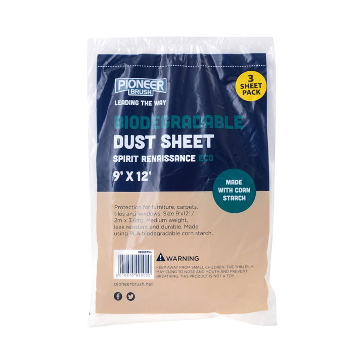 Pioneer Brushes Spirit Renaissance Eco Dust Sheets x3 Pack Dust Sheets | Snape & Sons