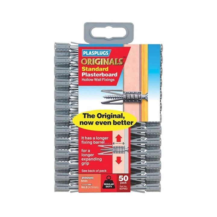 PlasPlug Plasterboard Fixings x50 Wall Plugs | Snape & Sons