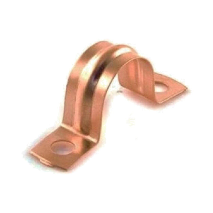 Plumb Best - 15mm Copper Saddle Pipe Clips x10 pack Pipe Clips | Snape & Sons