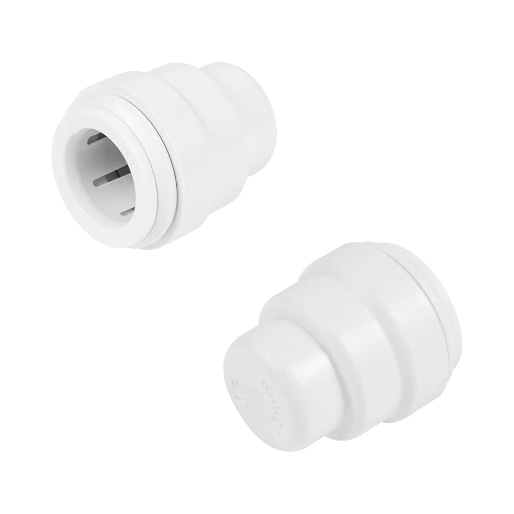 Plumb Best Pushfit Stop End White 22mm Twin Pack Pipe Fittings | Snape & Sons