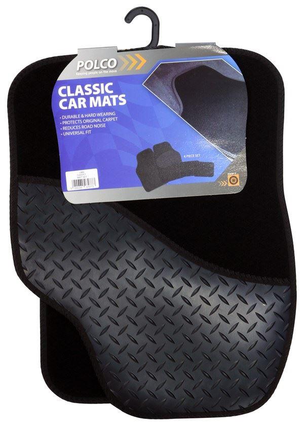 Polco - Universal Car Mat Set with Rubber Heel Pads Car Mats | Snape & Sons