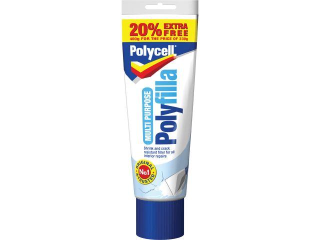 Polycell - Multi Purpose Polyfilla Tube 330g + 20% EXTRA FREE General Purpose Fillers | Snape & Sons