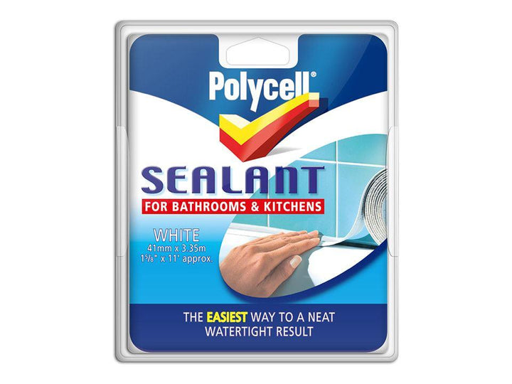 Polycell - Seal Strip Bathroom/ Kitchen White 41mm Repair Tape | Snape & Sons