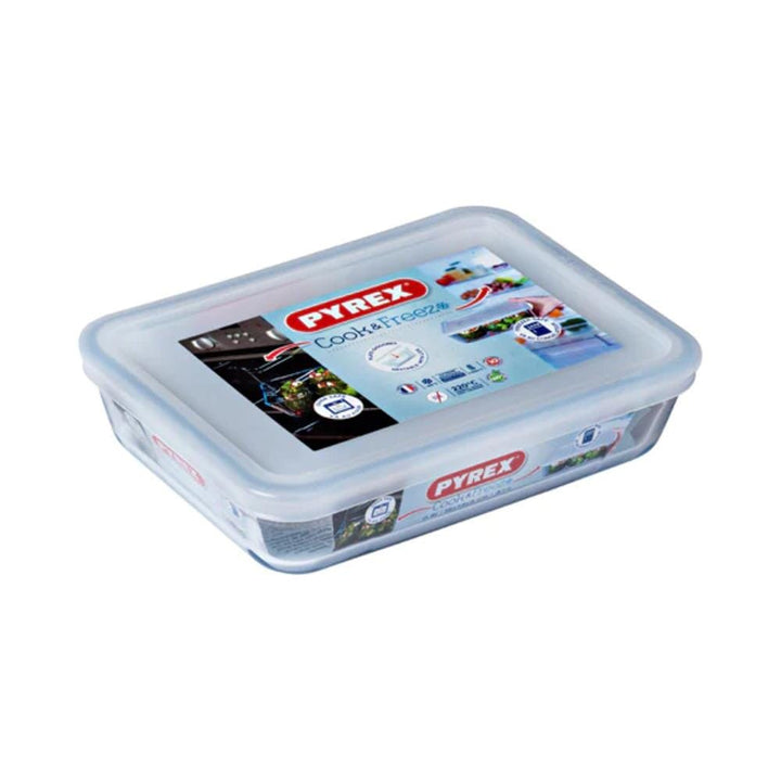Pyrex - Rectangular Dish & Lid 0.8L Serving Dishes | Snape & Sons