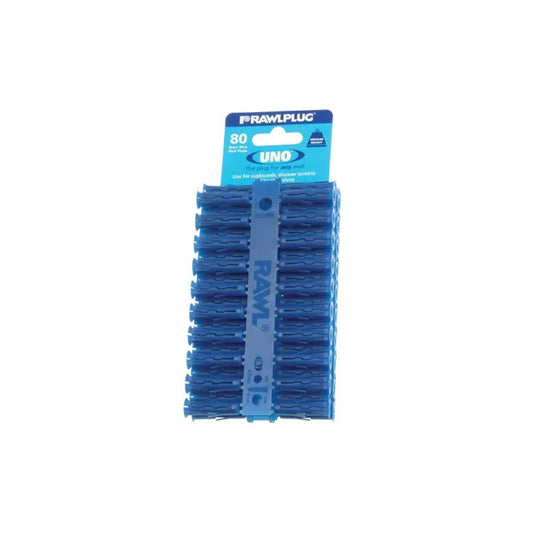Rawlplug - Blue UNO® Medium Universal Wall Plugs 8mm - 80 Pack Wall Plugs | Snape & Sons