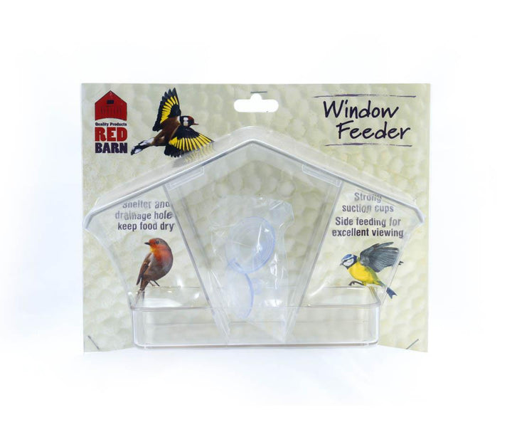 Red Barn - Deluxe Chalet Window Feeder Seed Feeders | Snape & Sons
