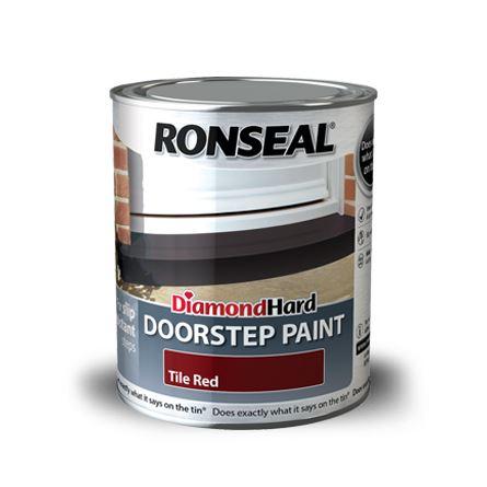 Ronseal - Diamond Hard Doorstep Pain Red 250ml Floor Paints | Snape & Sons