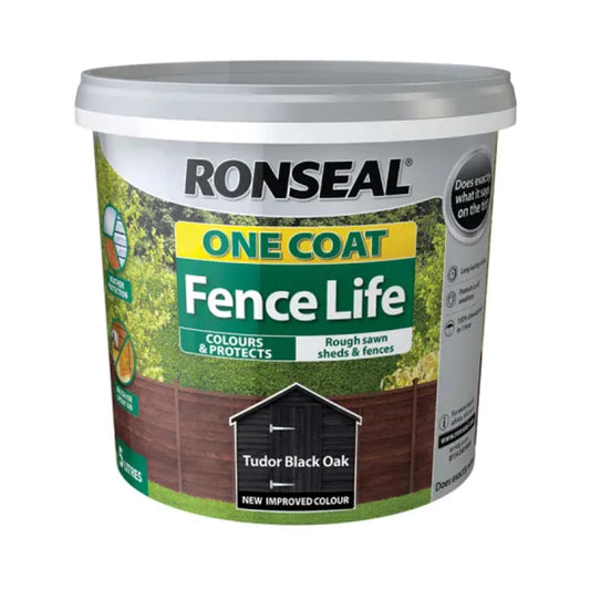 One Coat Fence Life Tudor Black Oak 5Ltr