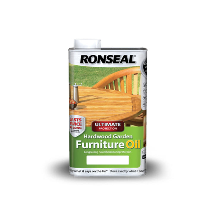 Ronseal - Ultimate Protection Hardwood Furniture Oil Teak 1ltr Garden Furniture Care | Snape & Sons