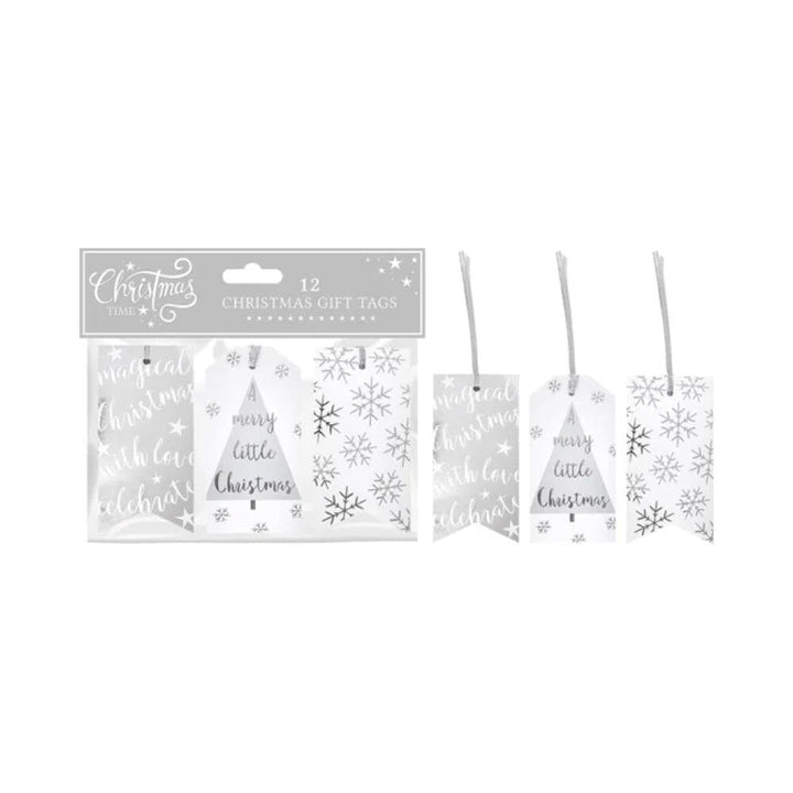 RSW International - Foil Tags Silver x 12 Pack Gift Wrap | Snape & Sons