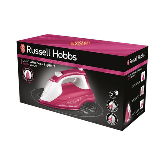 Russell Hobbs Light & Easy Brights Berry Steam Iron Steam Irons | Snape & Sons