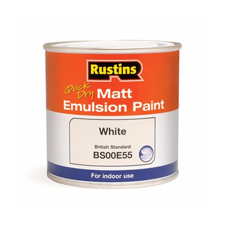 Rustins - Matt Emulsion White 250ml Emulsion Paints | Snape & Sons