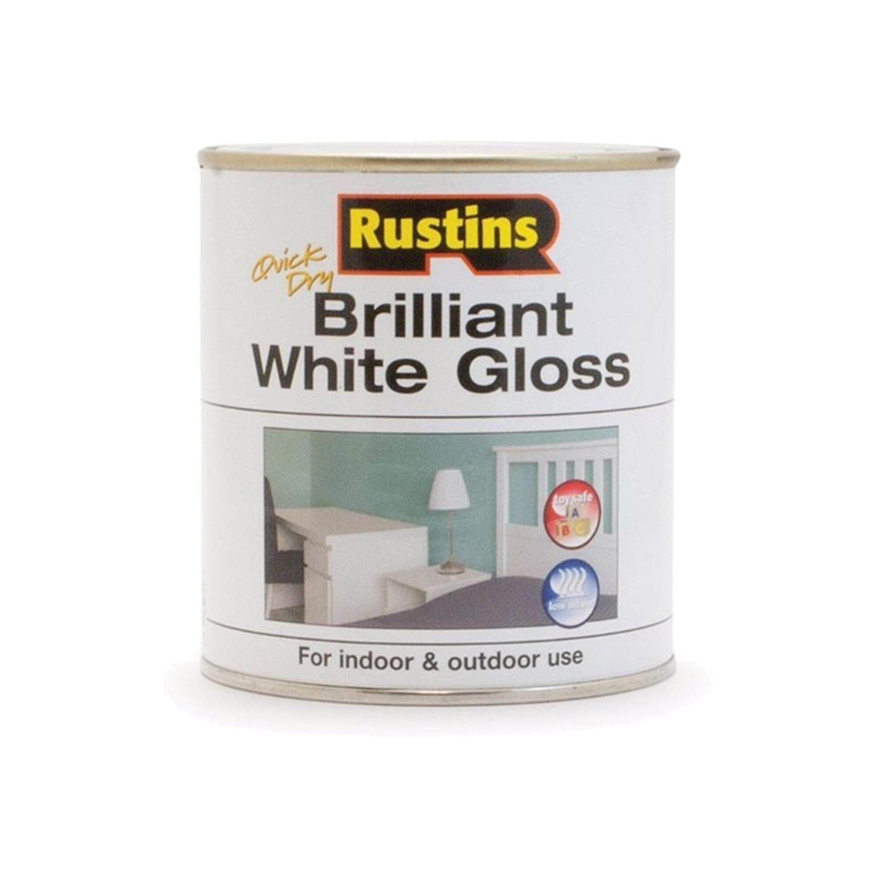 Quick Dry Brilliant White Gloss Paint 250ml Snape & Sons