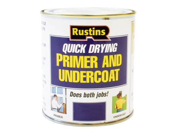 Rustins - Quick Dry Primer Undercoat Grey 500ml Primers & Sealers | Snape & Sons