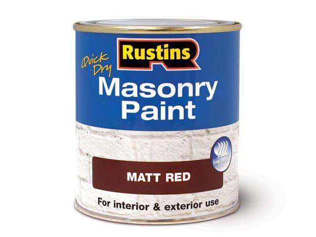 Rustins - Small Job Masonry Red 250ml Masonry Paints | Snape & Sons