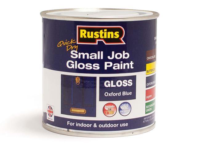 Rustins - Small Job Oxford Blue Gloss 250ml Exterior Wood & Metal Paints | Snape & Sons