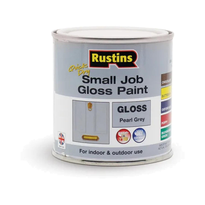 Rustins Small Job Pearl Grey Gloss 250ml Wood & Metal Paints | Snape & Sons