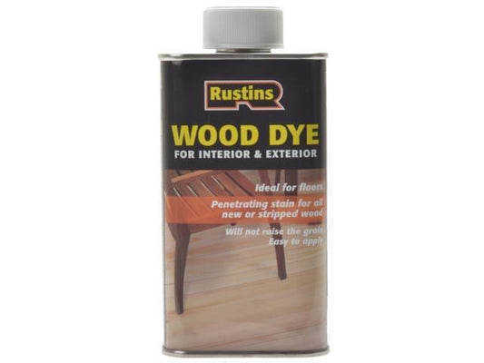 Rustins - Wood Dye Light Teak 250ml Wood Dyes | Snape & Sons