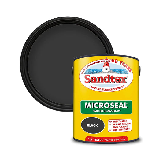 Sandtex Ultra Smooth Masonry Black 2.5L Masonry Paints | Snape & Sons