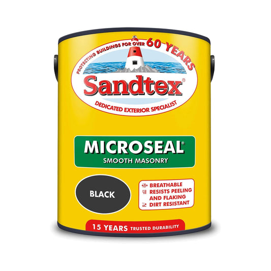 Sandtex Ultra Smooth Masonry Black 2.5L Masonry Paints | Snape & Sons