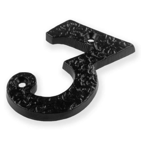Securit - Black Numeral No.3 75mm Door Numerals | Snape & Sons