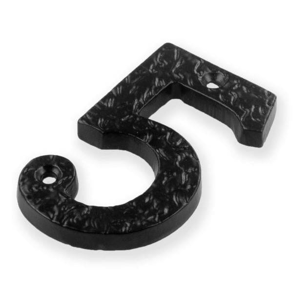 Securit - Black Numeral No.5 75mm | Snape & Sons